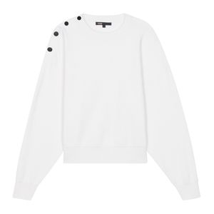 Maje- White Cropped Sweater
